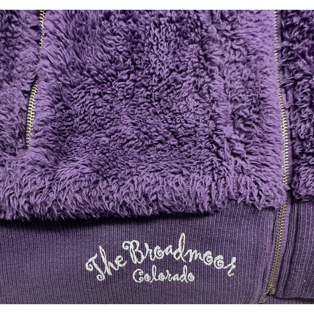 The Broadmoor Sherpa Womens Vest Size Large Purple High Collar MRSP $90 - Picture 2 of 8